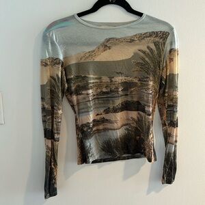 Paloma wool long sleeve desert landscape shirt